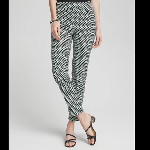 Chico’s stretch pant size 2R 12 green white EUC #67 30% off w♥️ - Picture 5 of 12